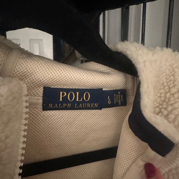 Ralph Lauren Cream Sherpa Jacket - Picture 2 of 2